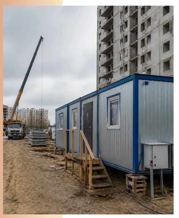 Аренда строительных вагончиков для рабочих в Дедовске